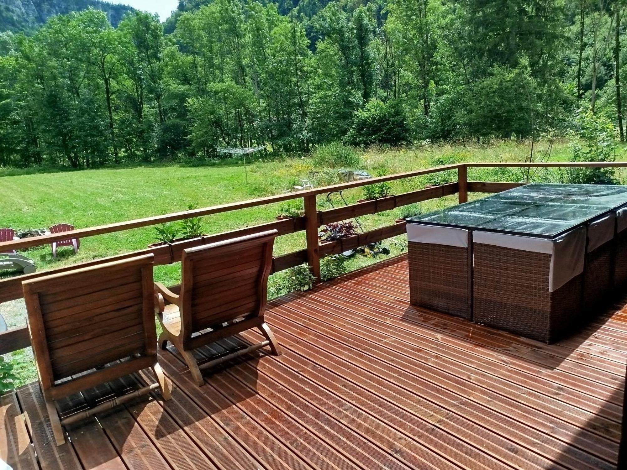 Chalet 8 Personnes + Grand Terrain Et Riviere Entremont Extérieur photo